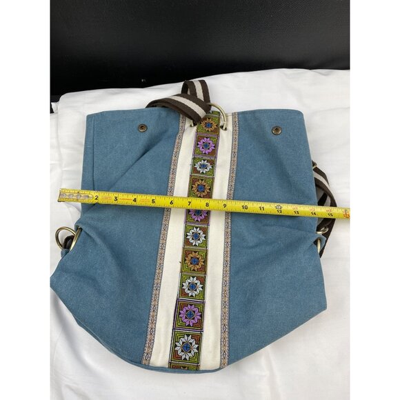 Women's Blue Denim Canvas Backpack SKU 3748 - Picture 11 of 11